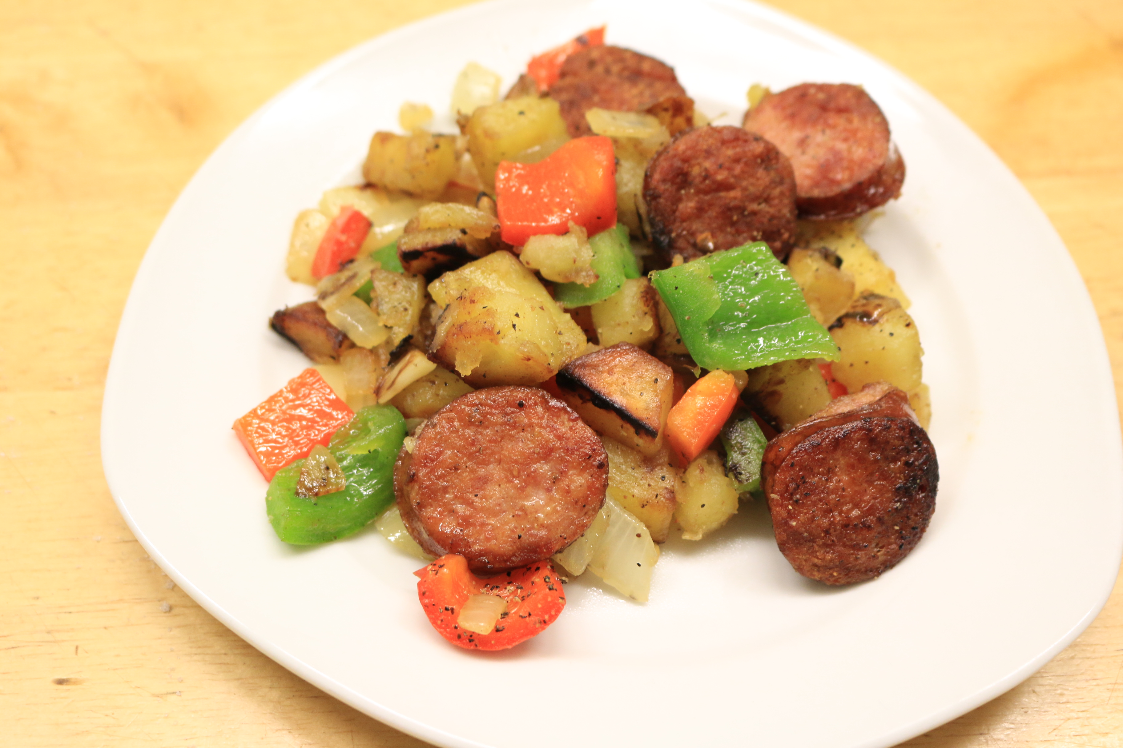 Eggless Kielbasa Scramble | Paleo on the Go