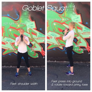 how to do a goblet squats