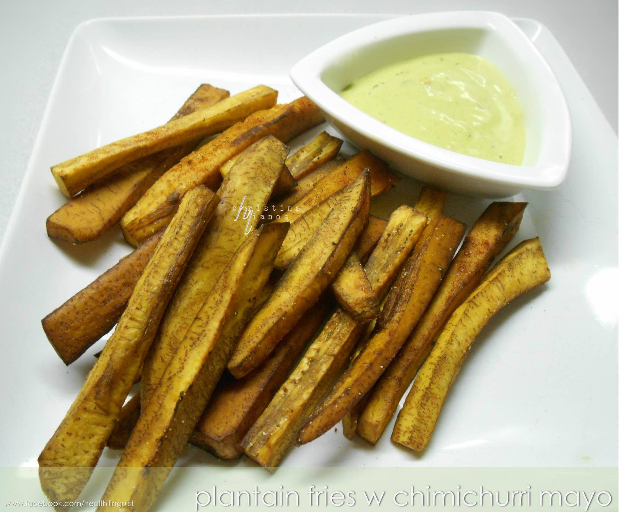 Plantain Fries and Chimichurri Mayo