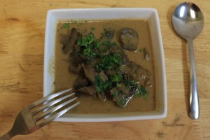 beef heart stroganoff