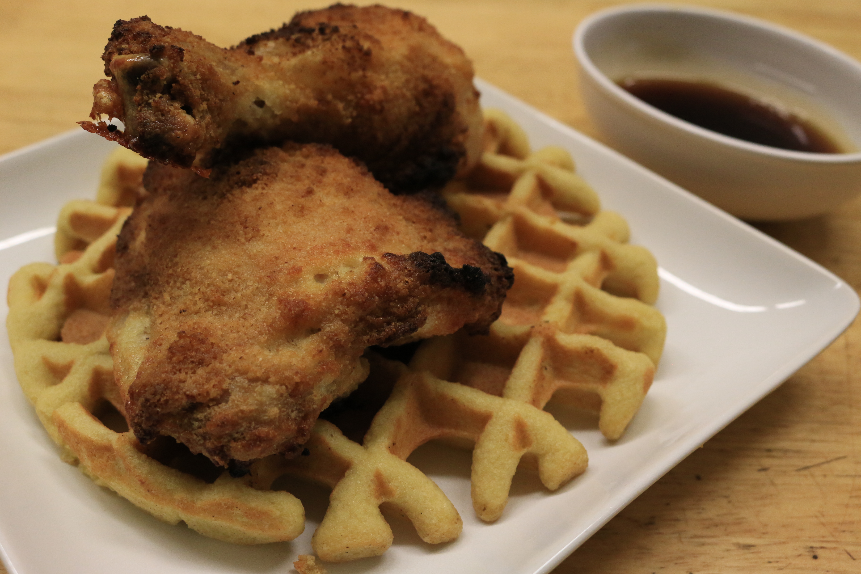 Paleo Waffles and Oven Fried Chicken (Grain-Free)