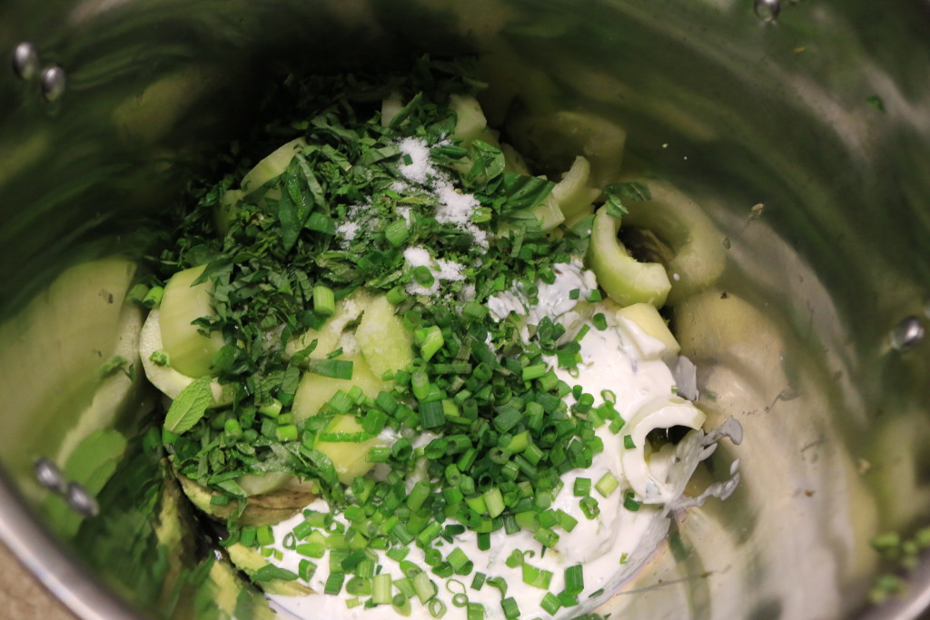 Cucumber avocado gazpacho