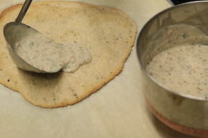 shrimp alfredo pizza