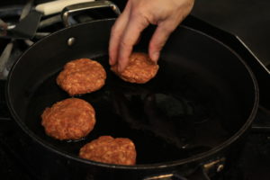 fried chorizo burger