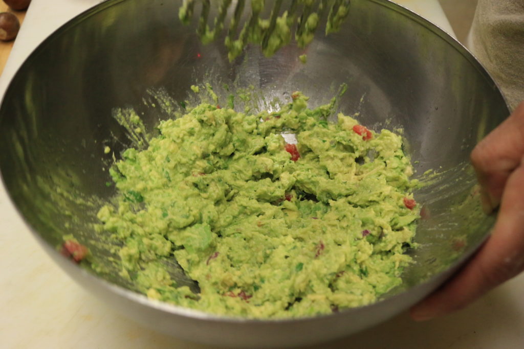 bowl of fresh guacamole