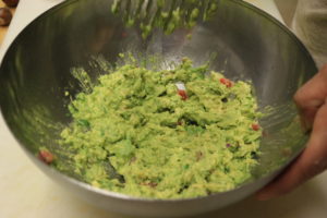 bowl of fresh guacamole