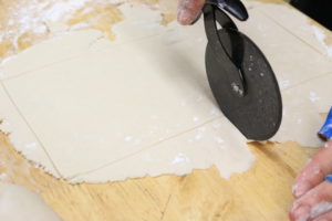 cutting dough