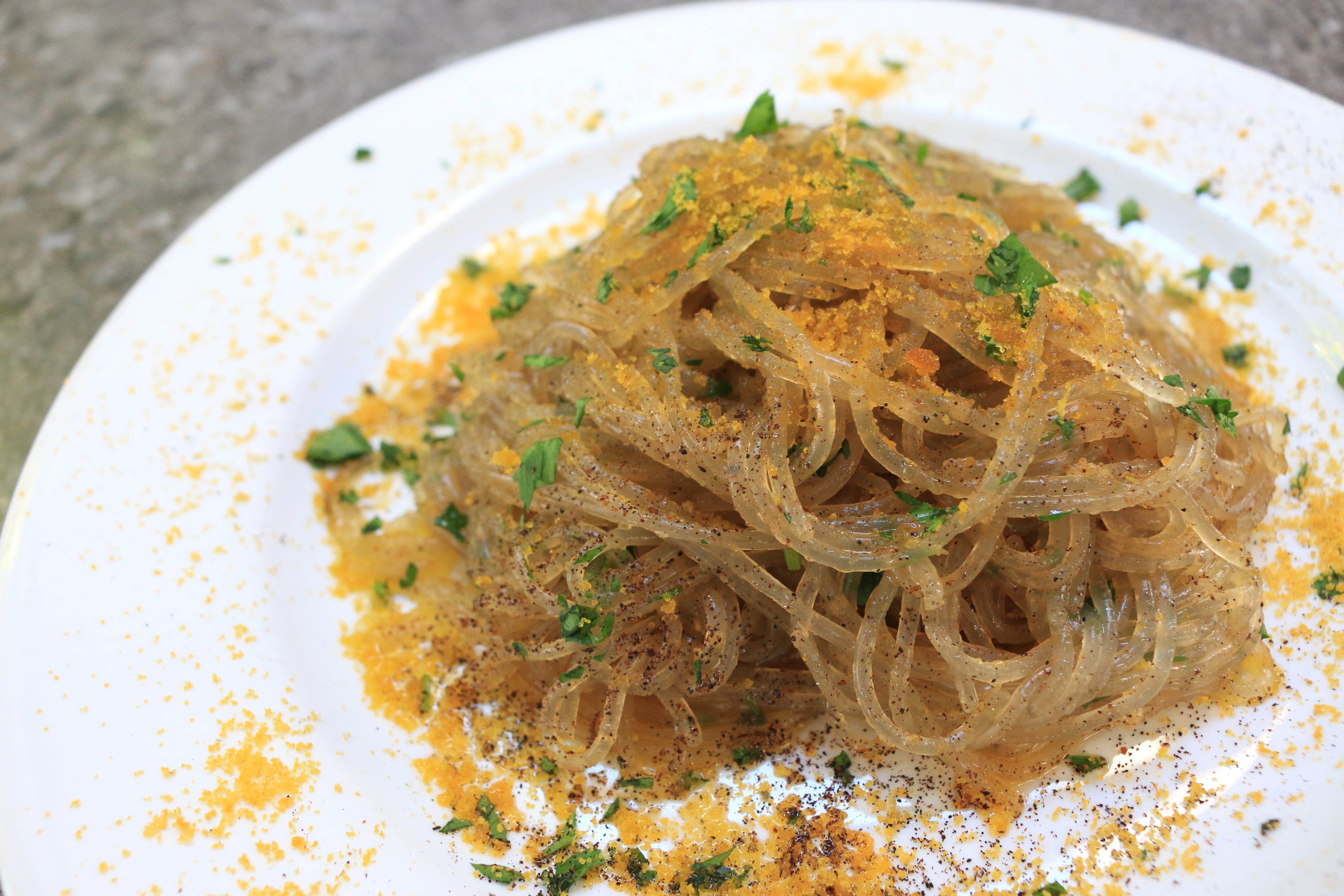 Zesty Lemon Garlic Noodles with Bottarga