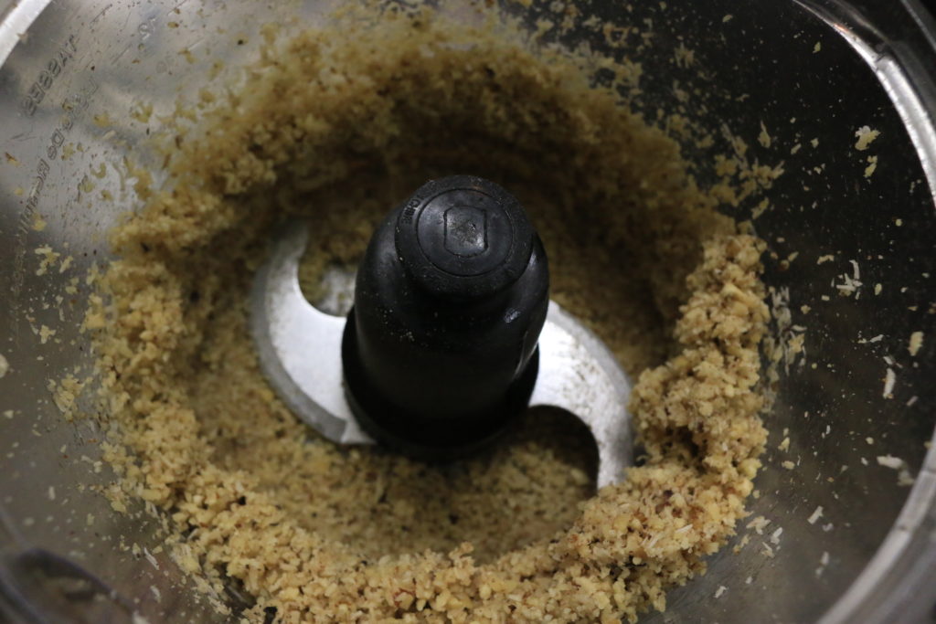 mixing paleo samoa cookies