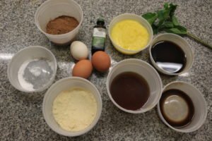 Paleo mint mocha brownie ingredients.