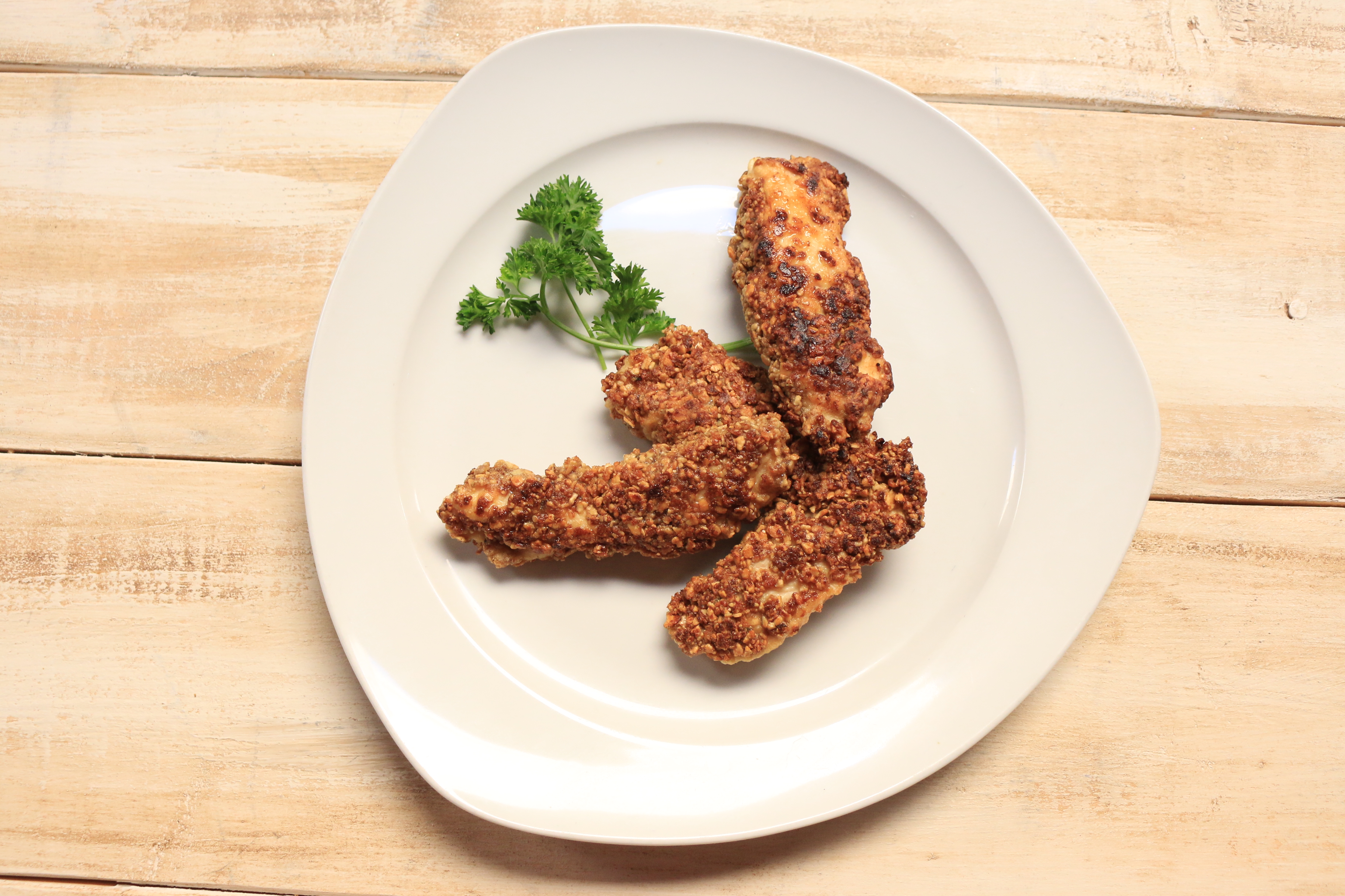 Coconut Hemp Pumpkin Seed Crusted Chicken Tenders