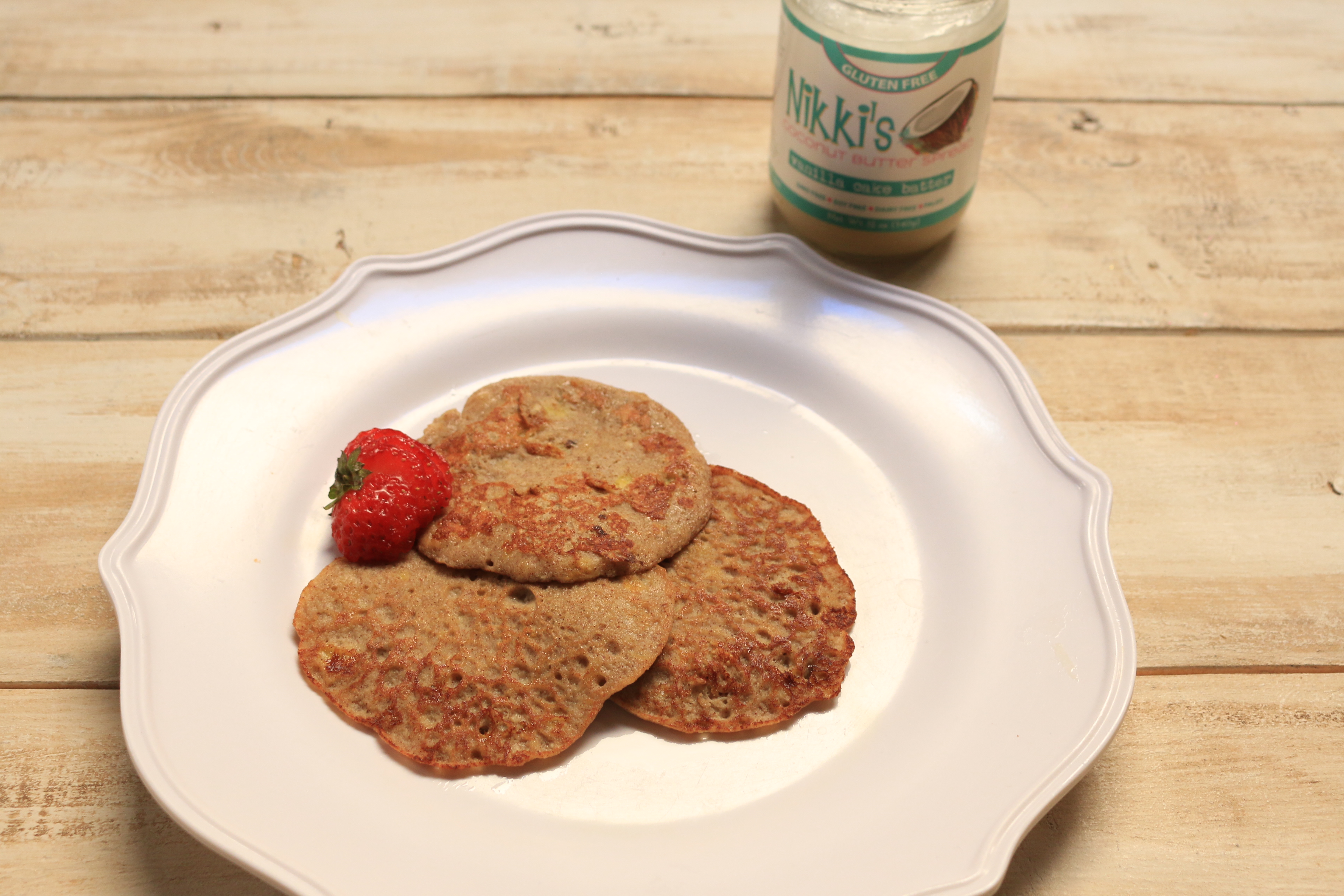 Paleo Banana Pancakes with Nikki’s Coconut Butter Spread
