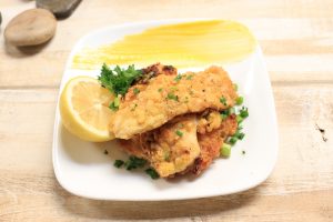 Pine Nut Crusted Gray Snapper with Lemon Hollandaise