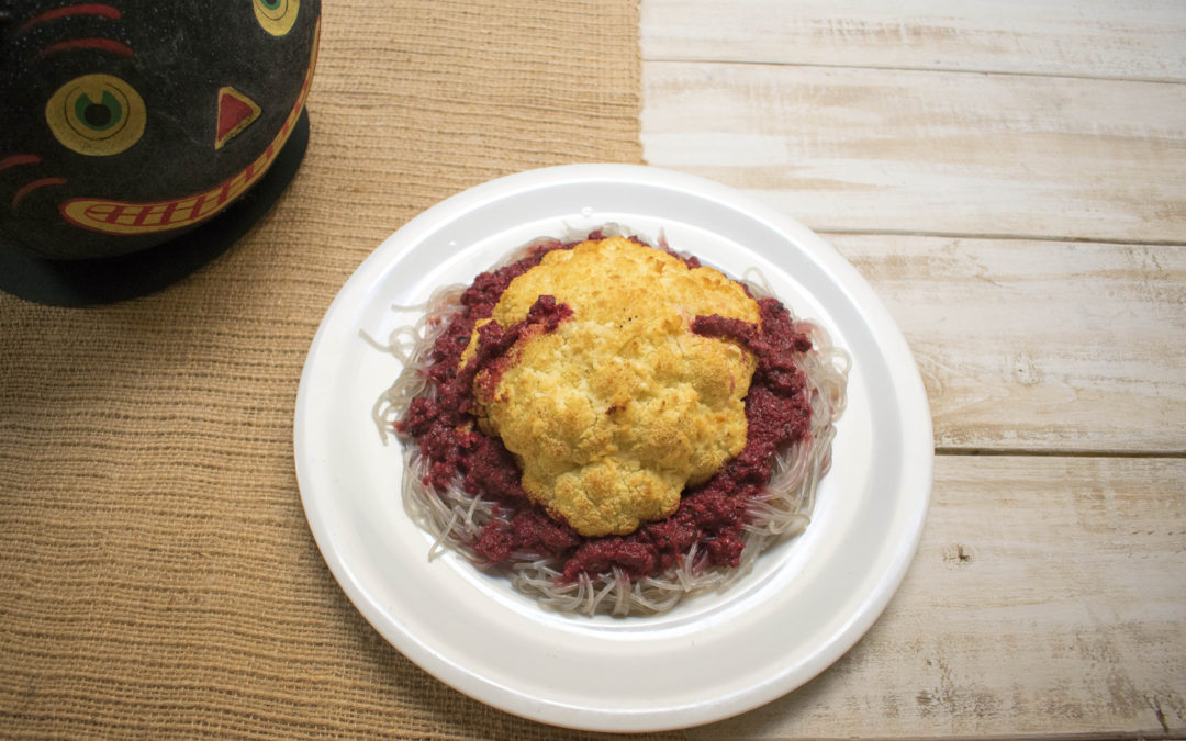 Vampire-Proof “Pasta” and Cauliflower (Extra garlic!)