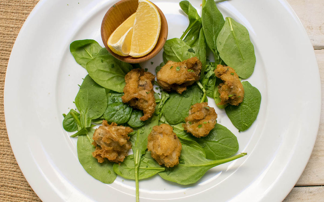 AIP Oyster Bar – Southern Fried Oysters with Lemon and Parsley